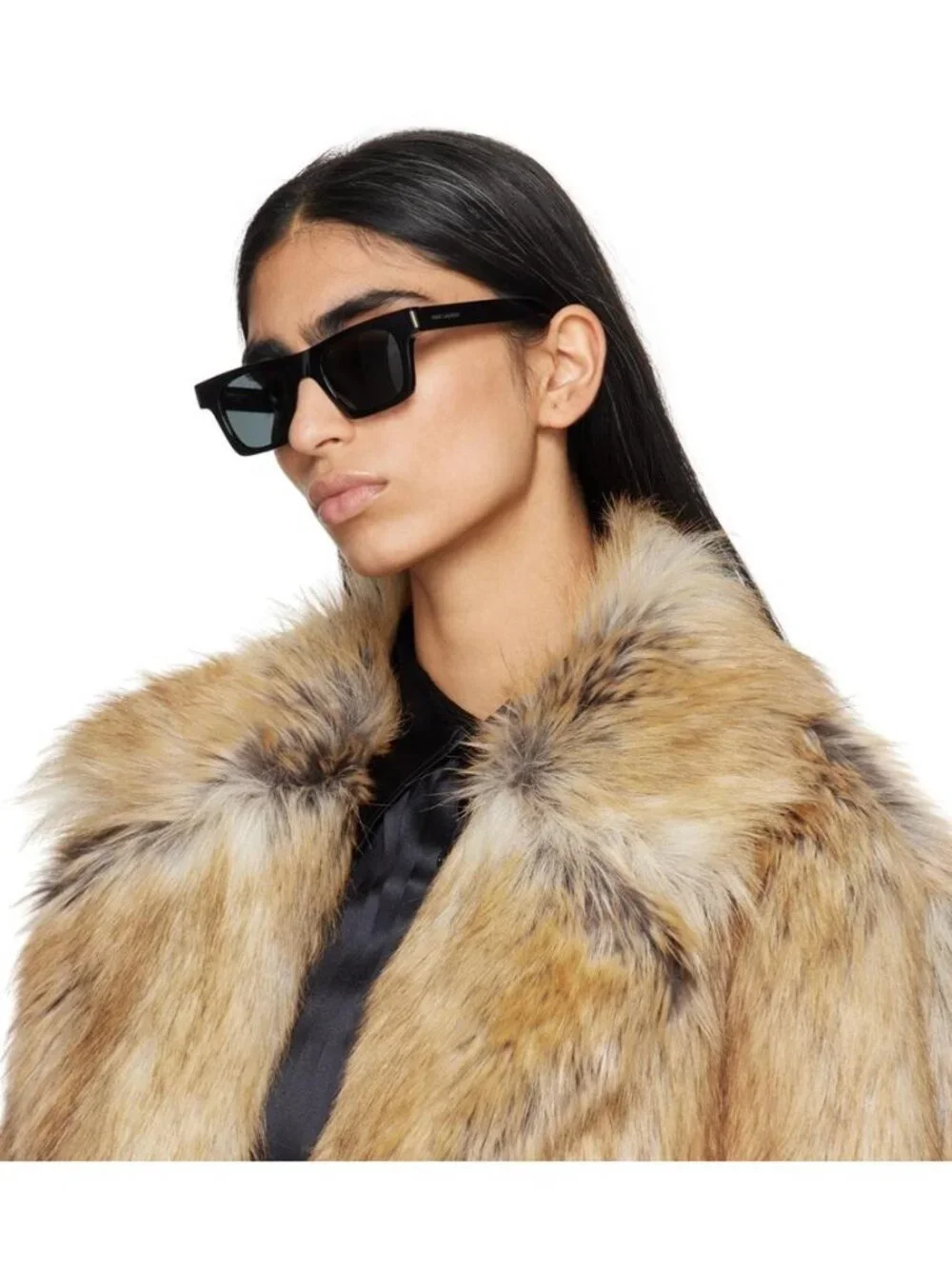 NWT Saint Laurent SL719 001 Black Unisex Sunglasses